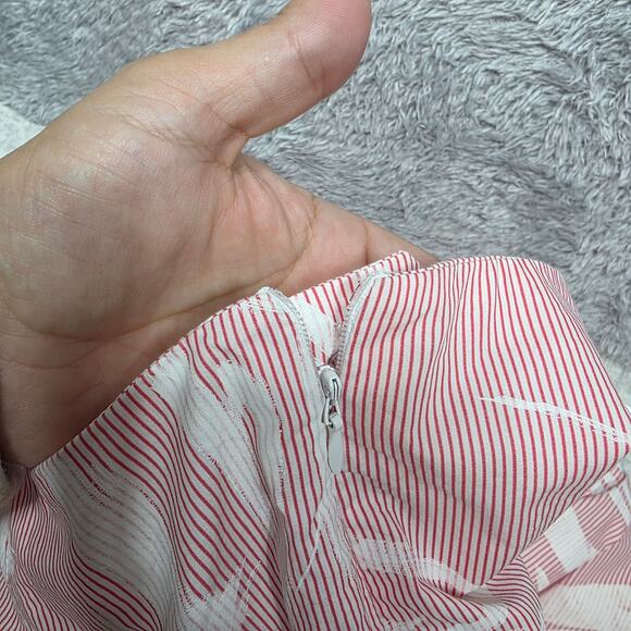 Piazza Sempione Red Striped Tropical Audrey Pants Size - Picture 3 of 6